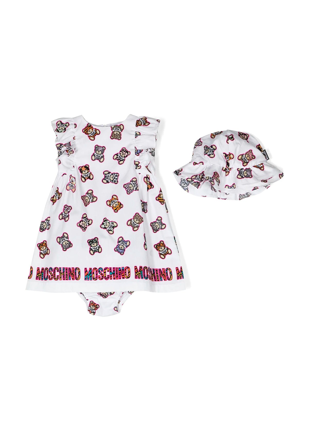  Moschino Kids Abito con Coulotte e Cappellino Teddy Bear