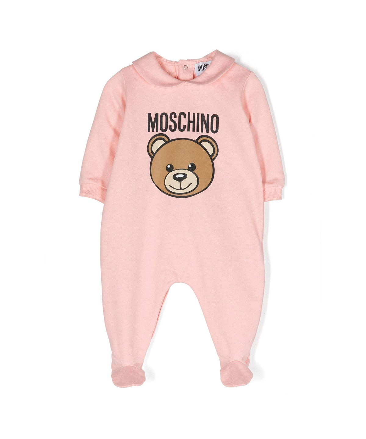 Moschino Kids Tutina Rosa con Logo Teddy Bear