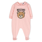 Moschino Kids Tutina Rosa con Logo Teddy Bear