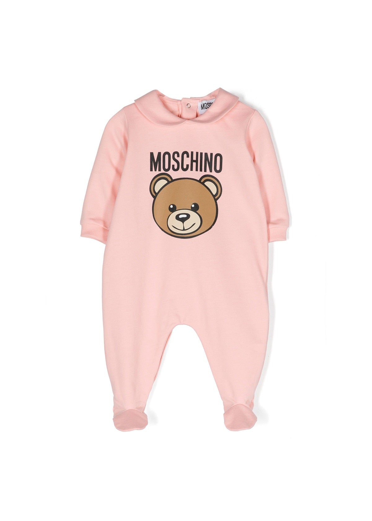 Moschino Kids Tutina Rosa con Logo Teddy Bear