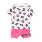 Moschino Kids Completo Short e T-shirt Teddy Bear All-over per Neonate