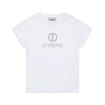 Iceberg Kids T-Shirt Bianca con Applicazioni per Bambine