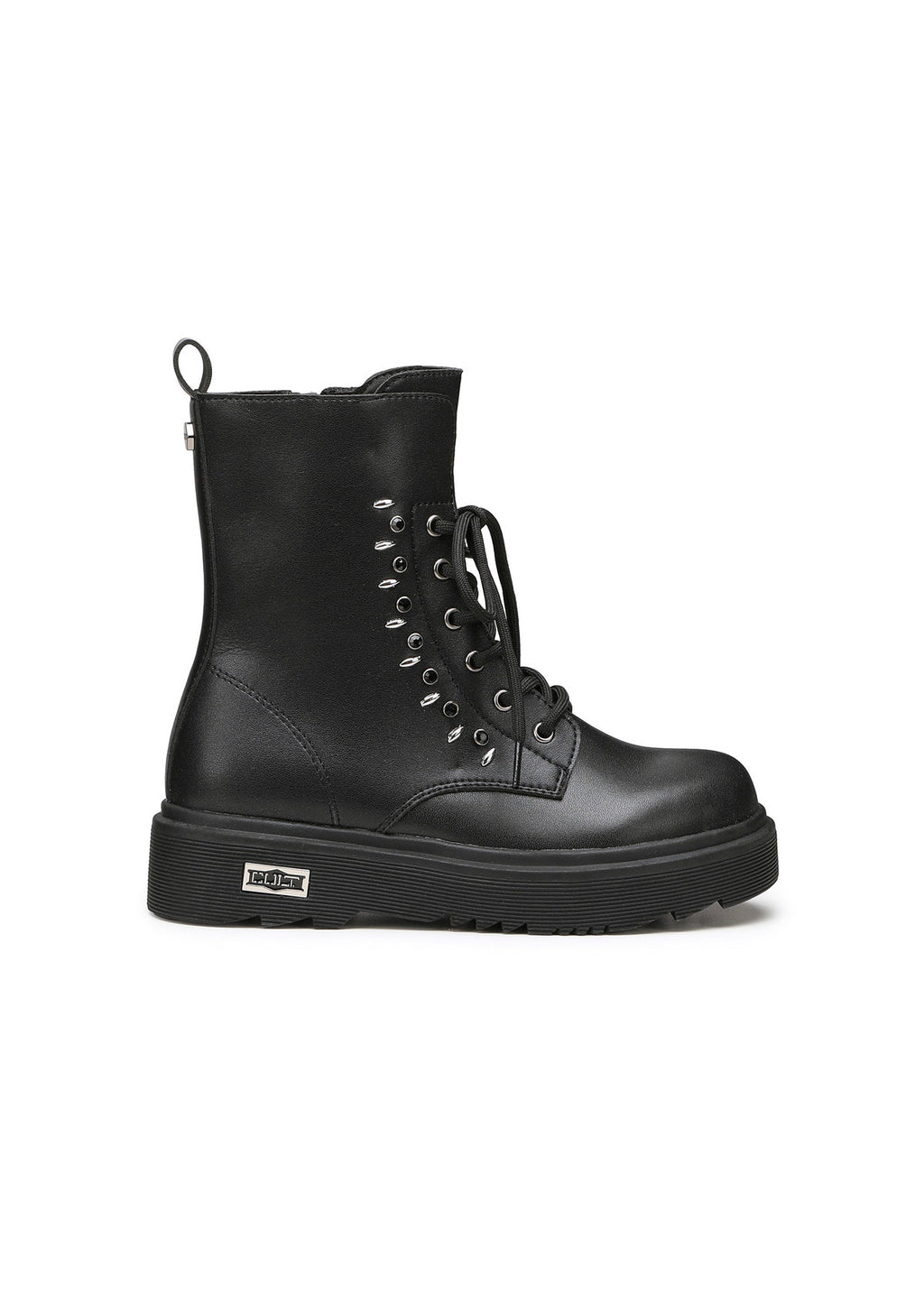 Cult Stivale Nero in Pelle con Borchie per Bambine