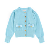 Angel's Face Cardigan in Soft Cotton Light Blue