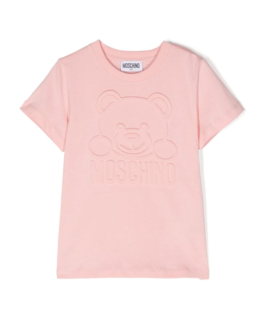 T-shirt Moschino Kids Rosa Chiaro con Teddy Bear: Stile e Dolcezza per le Piccole Principesse"