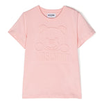 T-shirt Moschino Kids Rosa Chiaro con Teddy Bear: Stile e Dolcezza per le Piccole Principesse"