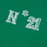 N°21 Kids T-shirt Verde con Logo N°21 Milano