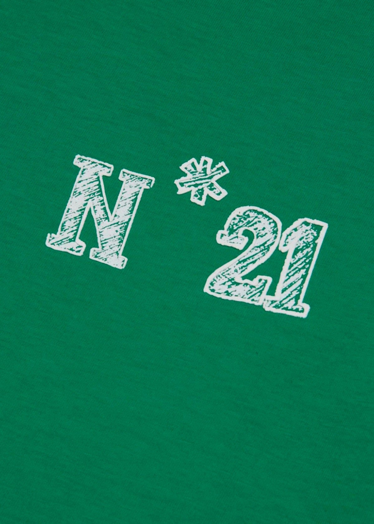 N°21 Kids T-shirt Verde con Logo N°21 Milano