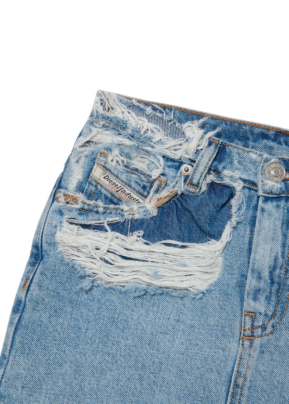 Diesel Kids Gonna Di Jeans con Rotture per Bambine