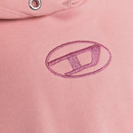 Diesel Kids Felpa Cropped Rosa con Logo Glitter: Stile Casual Incontra Glamour Moderno