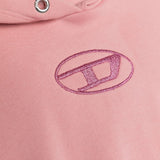 Diesel Kids Felpa Cropped Rosa con Logo Glitter: Stile Casual Incontra Glamour Moderno