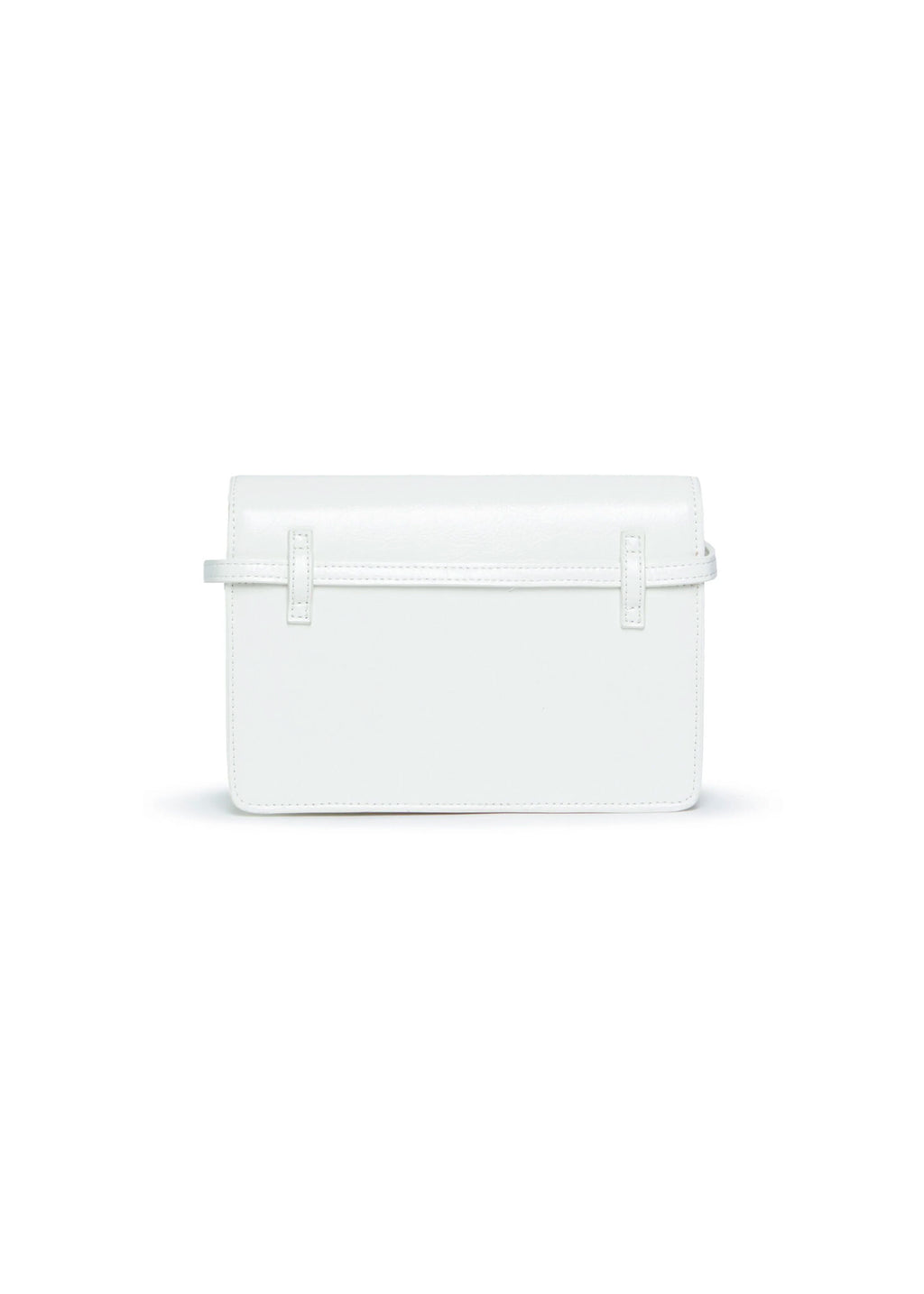 N°21 Kids Borsa a Spalla Bianca con Placca Logo in Finta Pelle