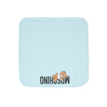 Moschino Kids Coperta Celeste con Stampa