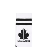 Dsquared2 Kids Maple Leaf Print Socks White