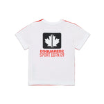 Dsquared Kids T-shirt Bicolor con Grafica Leaf per Neonati