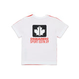 Dsquared Kids T-shirt Bicolor con Grafica Leaf per Neonati