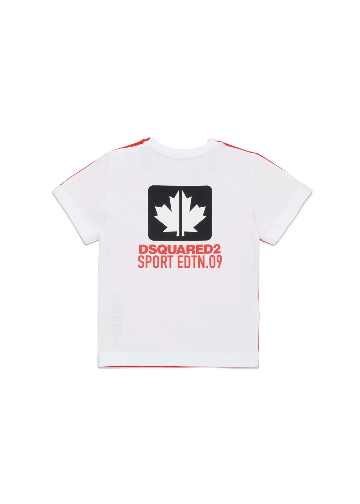 Dsquared Kids T-shirt Bicolor con Grafica Leaf per Neonati