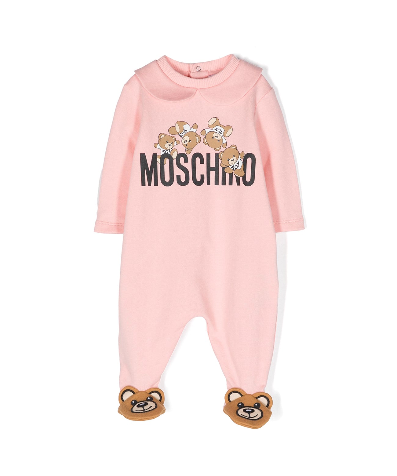 Moschino Kids Tutina Rosa con Motivo Teddy Bear