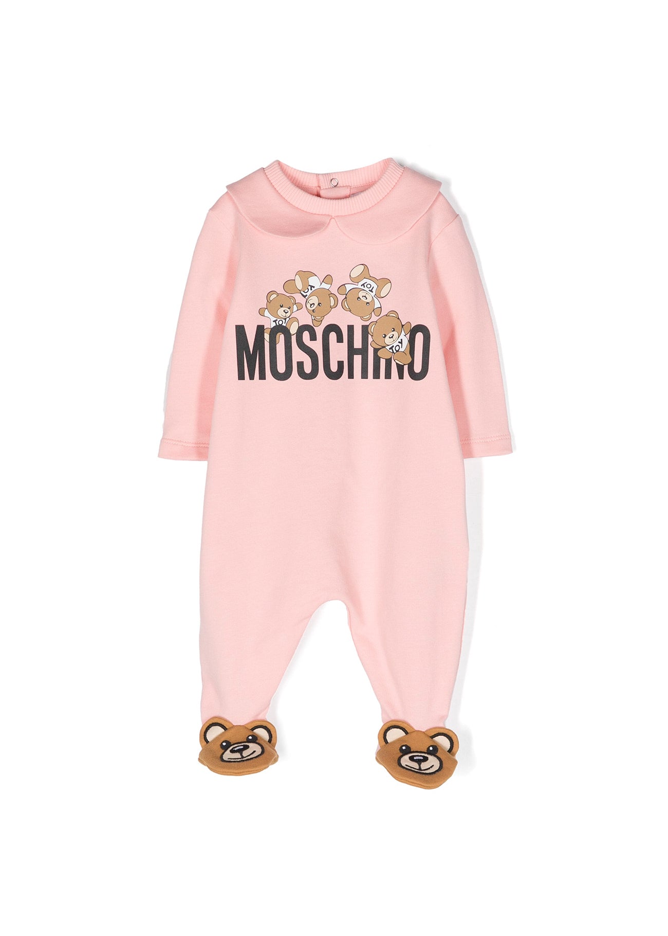 Moschino Kids Tutina Rosa con Motivo Teddy Bear