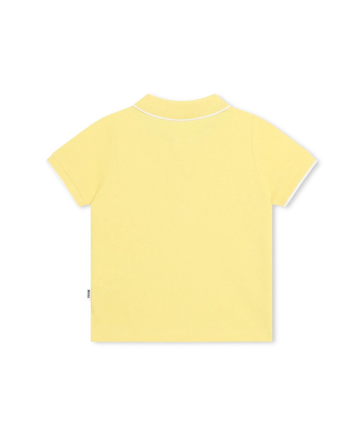 Boss Kids Polo Gialla con Logo per Neonati