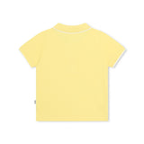 Boss Kids Polo Gialla con Logo per Neonati