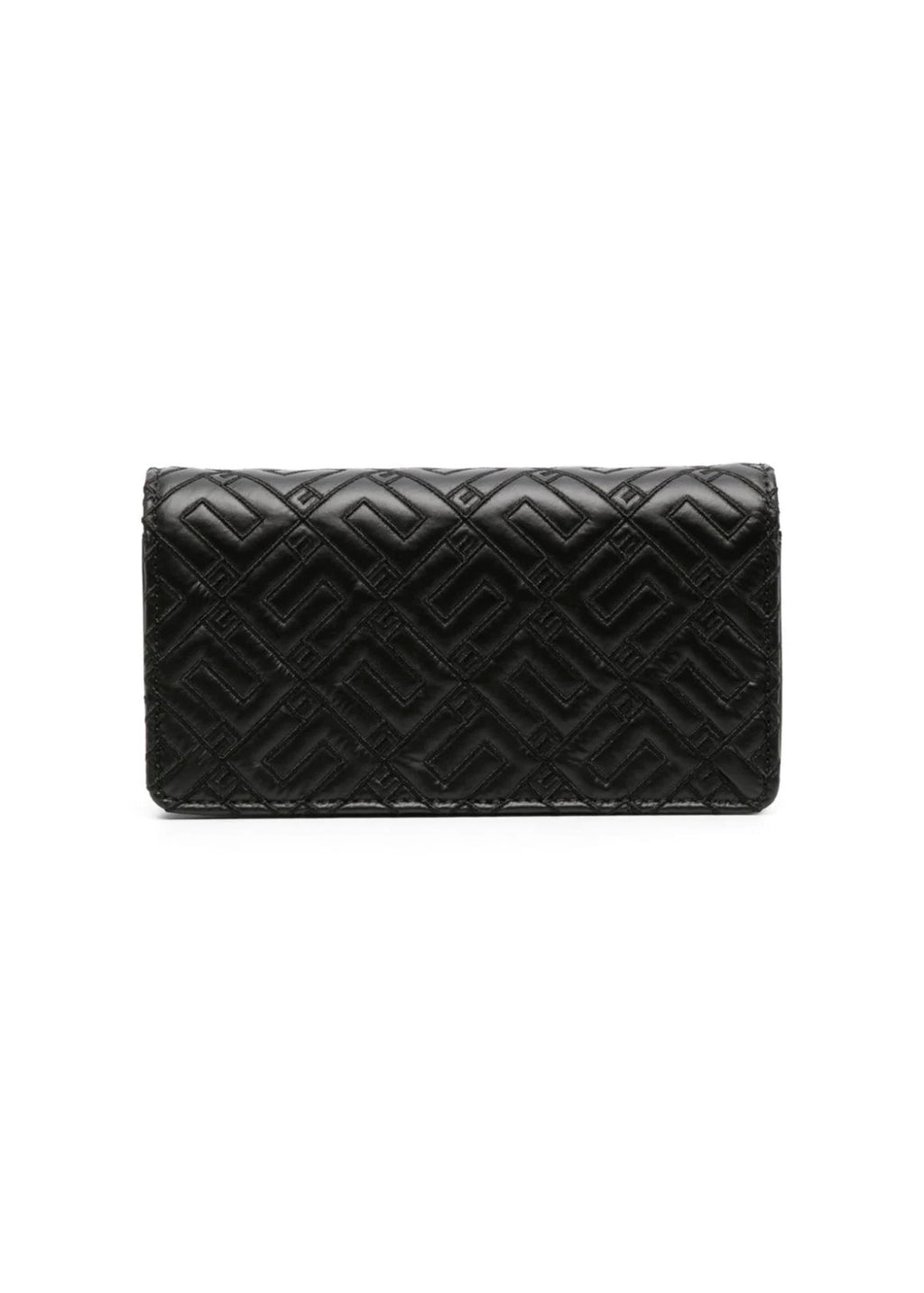 Elisabetta Franchi La Mia Bambina Borsa Nera a Spalla con Logo goffrato