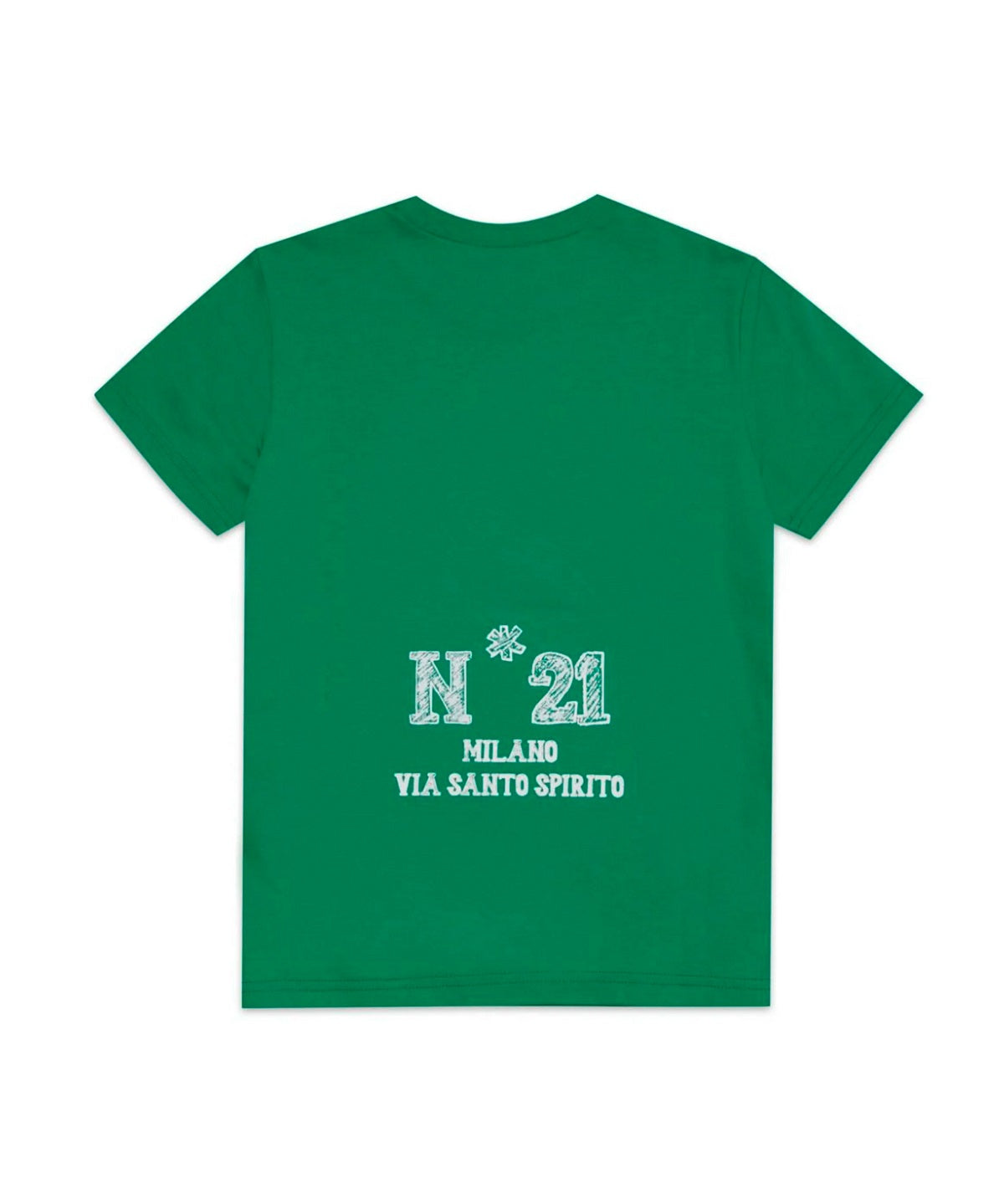 N°21 Kids T-shirt Verde con Logo N°21 Milano