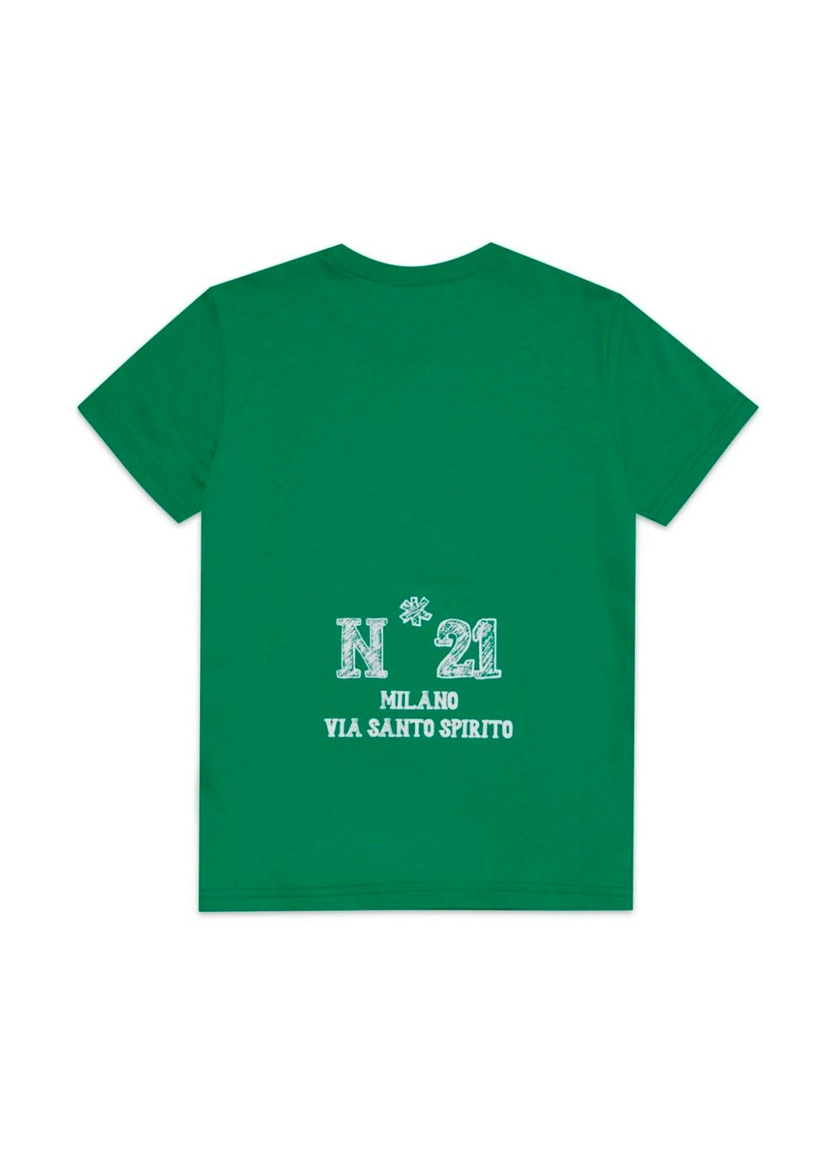 N°21 Kids T-shirt Verde con Logo N°21 Milano