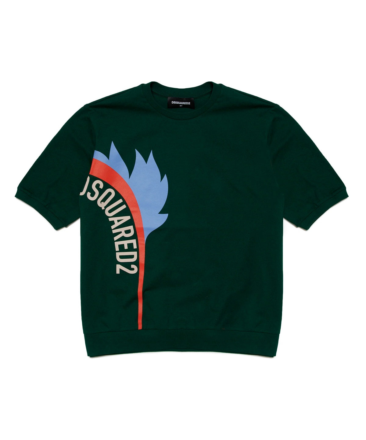 Dsquared2 Kids T-Shirt Verde con Stampa XEROX