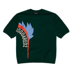 Dsquared2 Kids T-Shirt Verde con Stampa XEROX