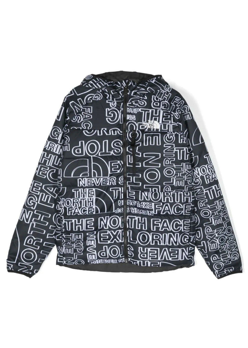 Piumino con Stampa All-Over Nero/Bianco - The North Face Kids | Florence Kids