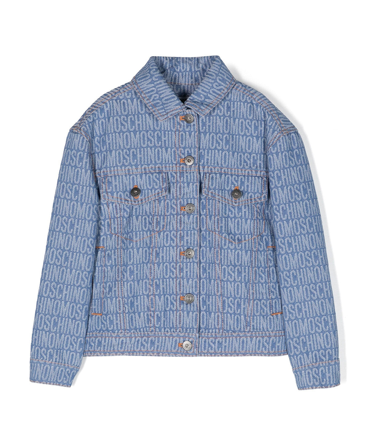 Moschino Kids Giubbino di Jeans Logo All-over