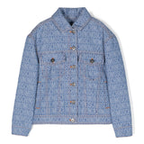 Moschino Kids Giubbino di Jeans Logo All-over