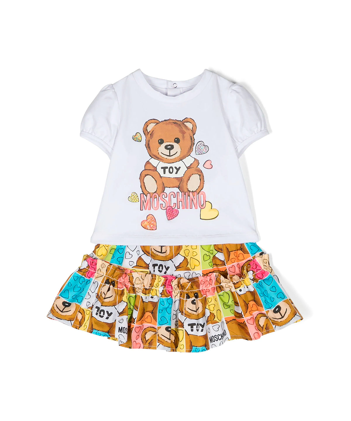 Moschino Kids Completo T-Shirt e Gonna per Neonate