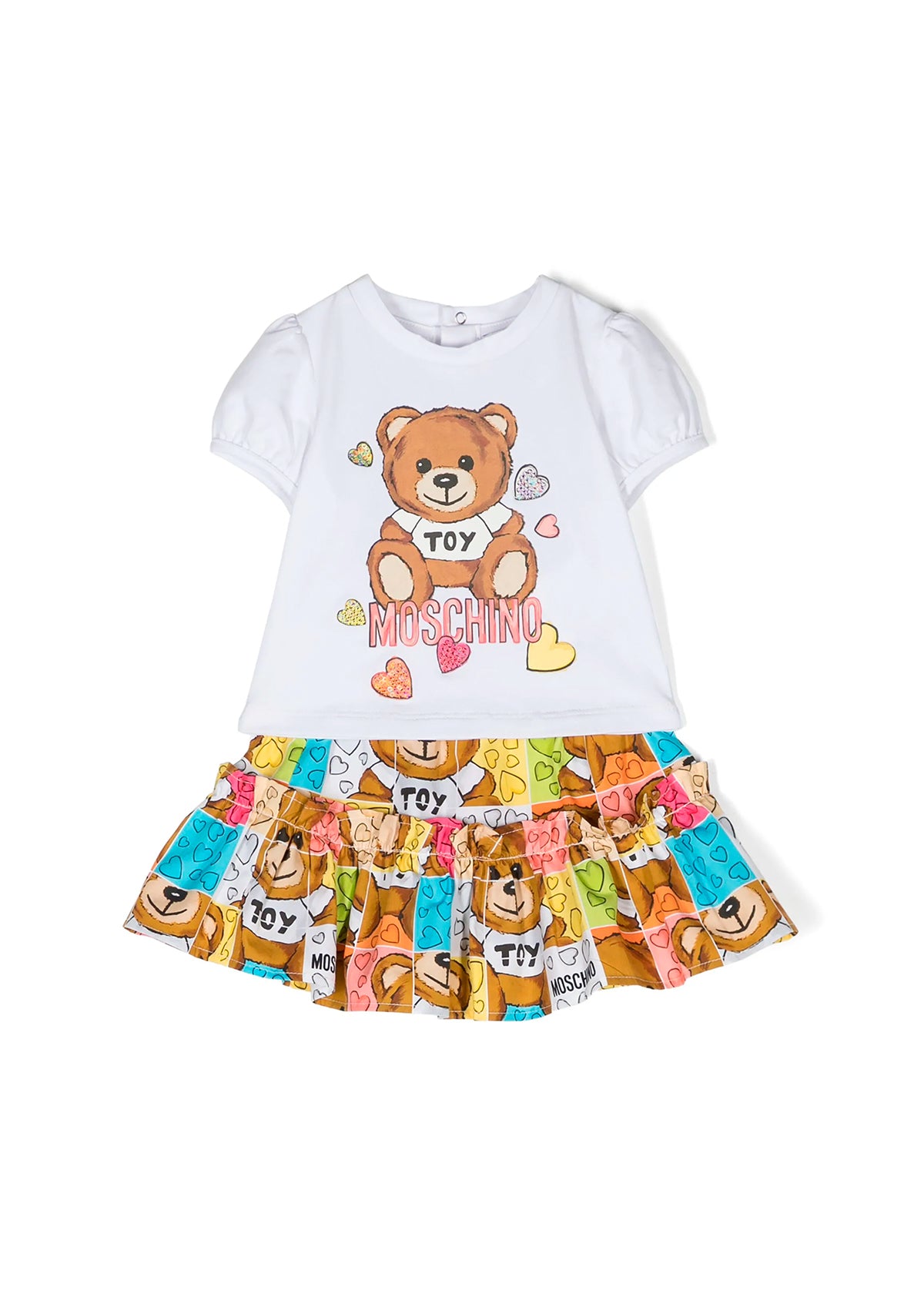 Moschino Kids Completo T-Shirt e Gonna per Neonate