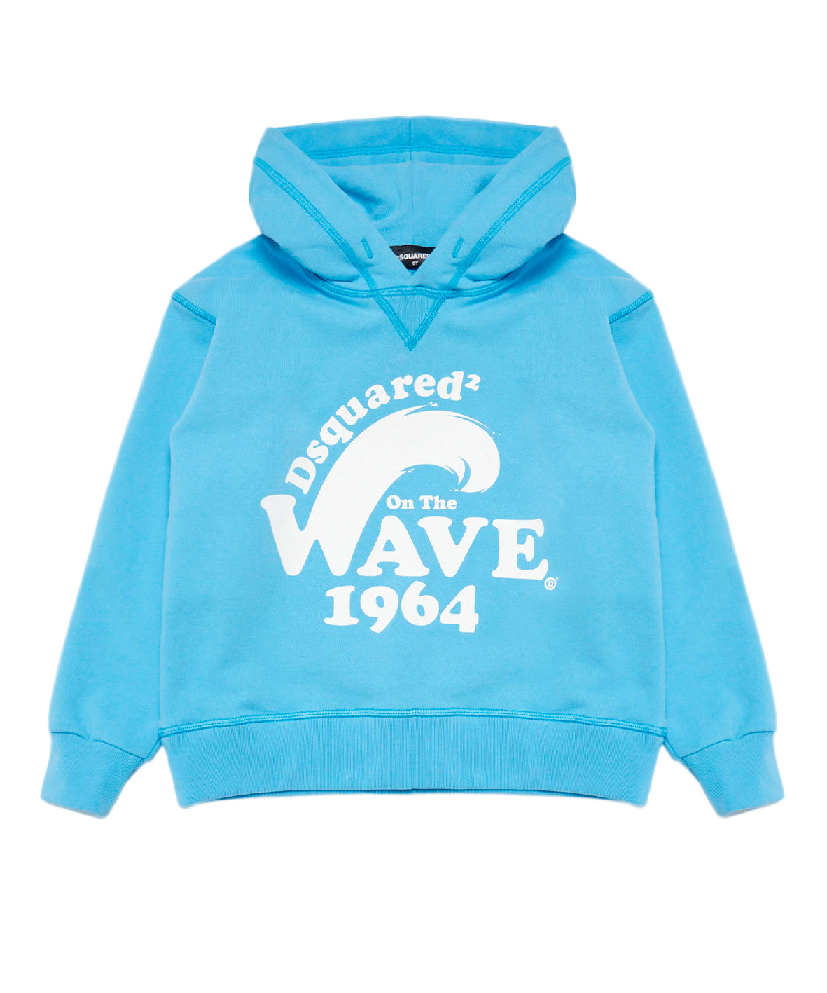 Dsquared2 Kids Felpa con Cappuccio Celeste Wave 1964