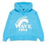 Dsquared2 Kids Felpa con Cappuccio Celeste Wave 1964