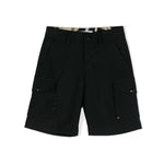 MSGM Kids Short Cargo Nero per Bambini