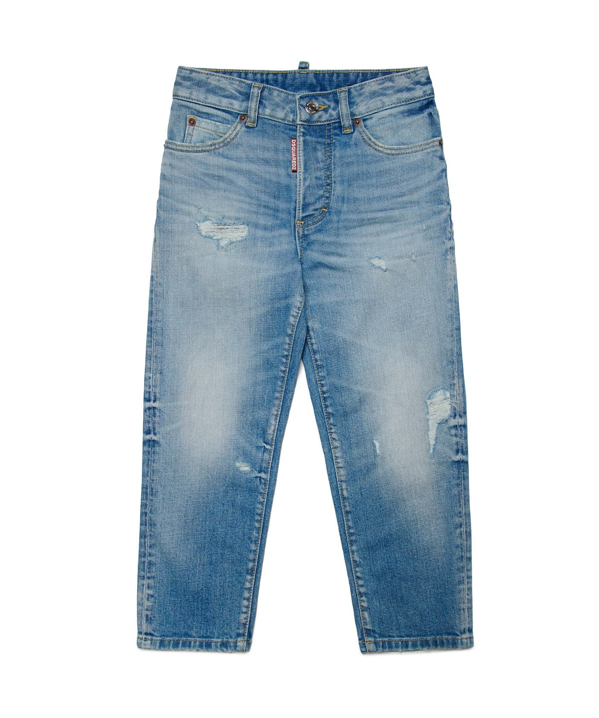 Dsquared2 Kids Jeans con Rotture e Fit Morbido