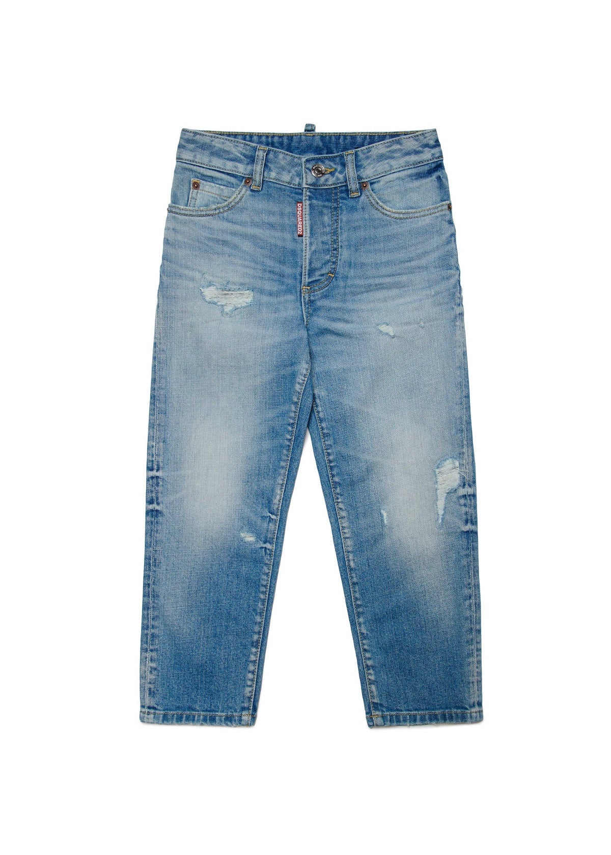 Dsquared2 Kids Jeans con Rotture e Fit Morbido