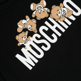 Moschino Kids Black T-Shirt with Teddy Bear Print