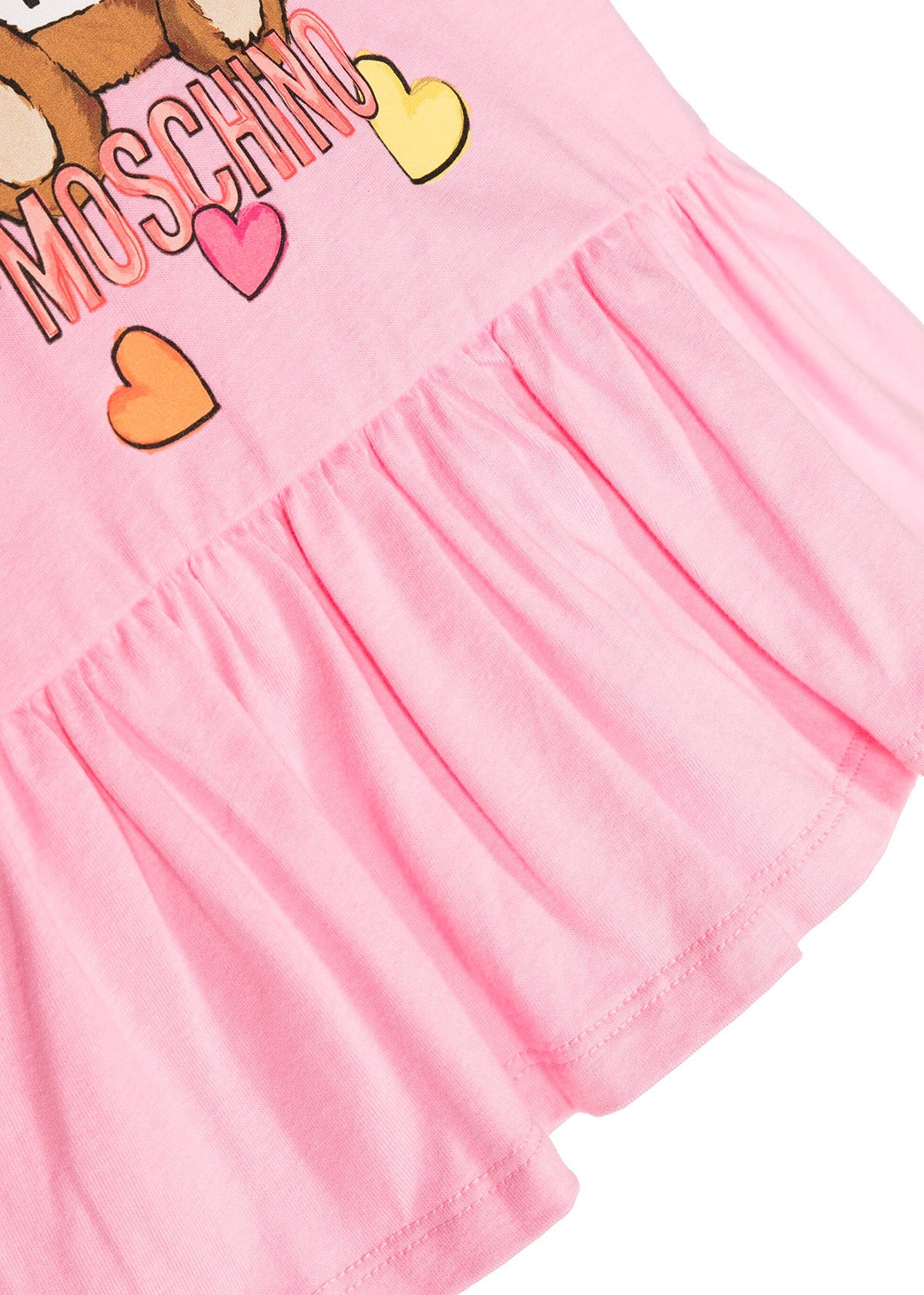 Moschino Kids Abito Rosa Teddy Bear Plepum per Neonate