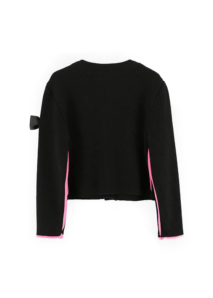 Angel's Face Cardigan Black/Pink