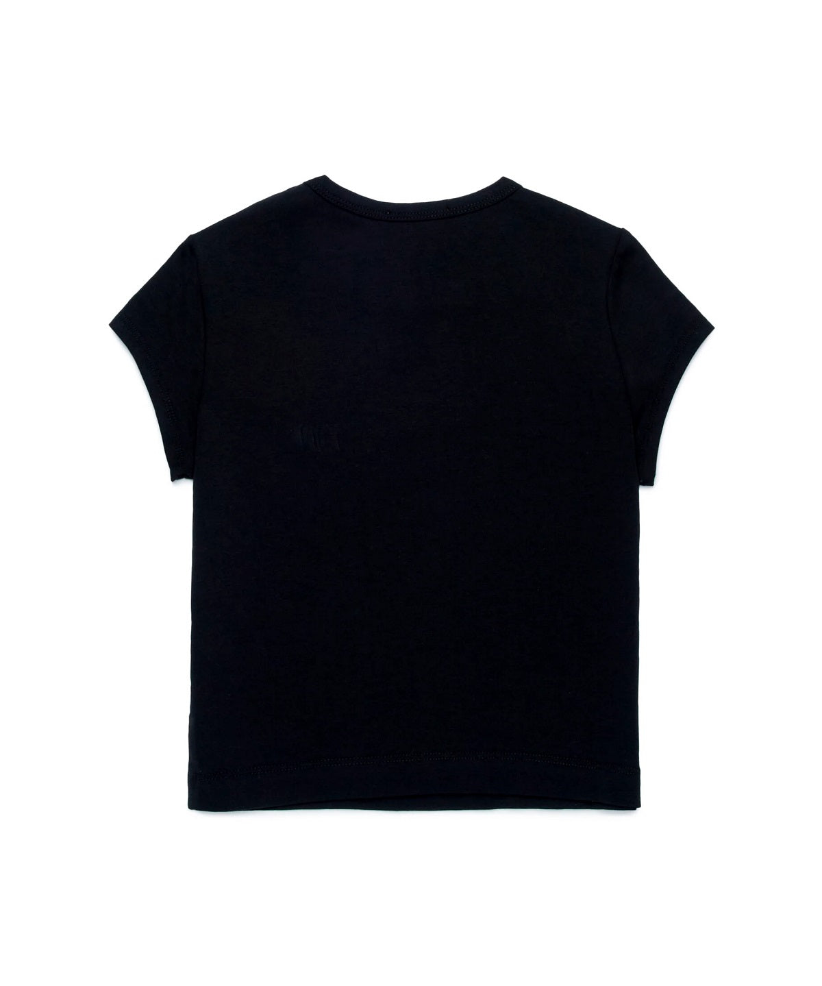 Diesel Kids T-Shirt Nera con Logo Oval D per Bambine