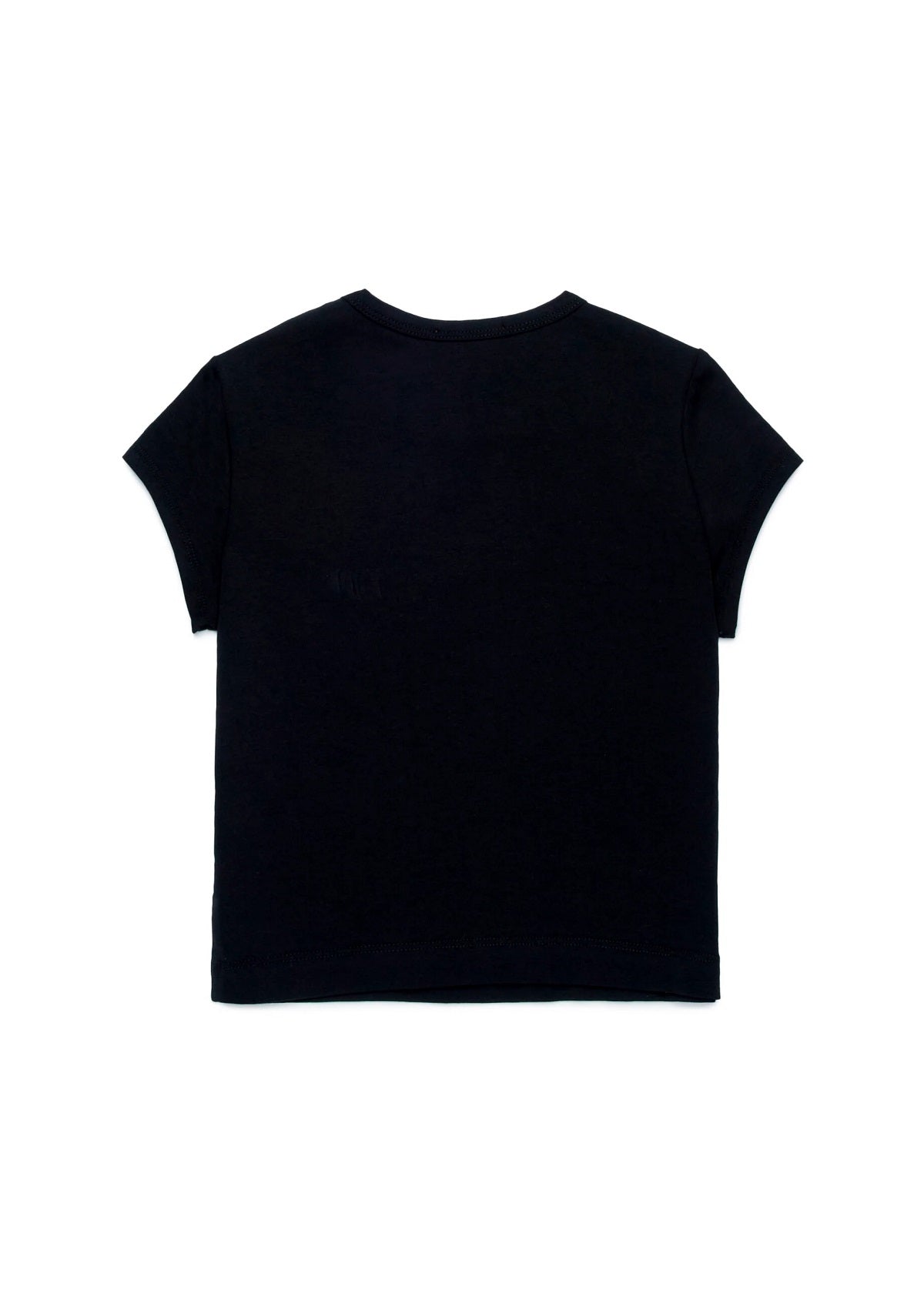 Diesel Kids T-Shirt Nera con Logo Oval D per Bambine