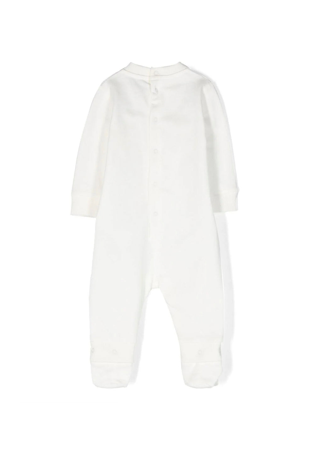 Moschino Kids Tutina Bianca con Motivo Leo Teddy