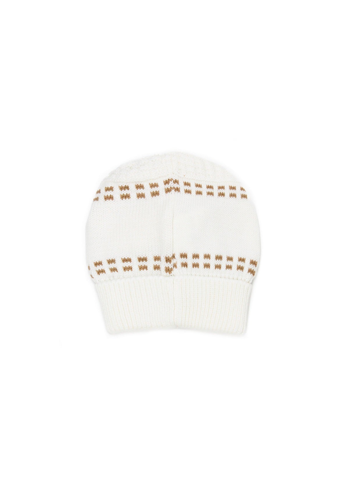 Elisabetta Franchi La Mia Bambina Cappellino con Logo Jacquard Avorio/Sabbia