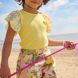 Angel's Face Girls Yellow T-shirt