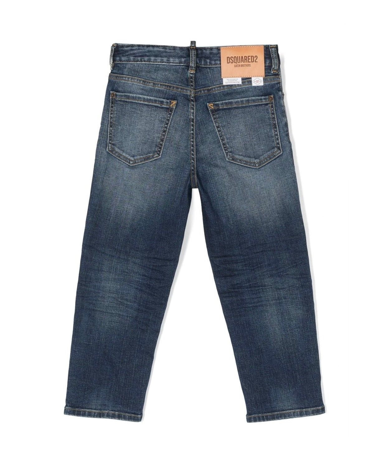 "DSquared2 Kids Jeans Boston per Bambini | Chiusura con Zip e Bottone | Vita con Passanti | Stile Cinque Tasche | Dettagli Sdruciti | Fit Regolare