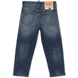 "DSquared2 Kids Jeans Boston per Bambini | Chiusura con Zip e Bottone | Vita con Passanti | Stile Cinque Tasche | Dettagli Sdruciti | Fit Regolare